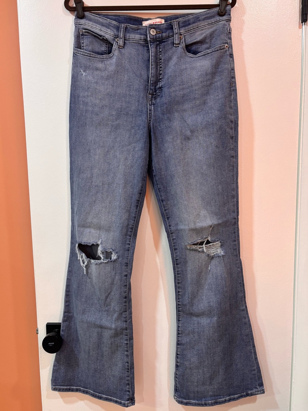 Lucky Brand high-rise Stevie bell flare jeans size 14